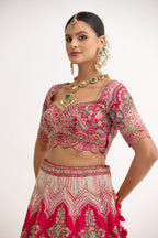 Riwaaz-e-Noor Gotta Patti & Dabka Raw Silk Bridal Lehenga Set