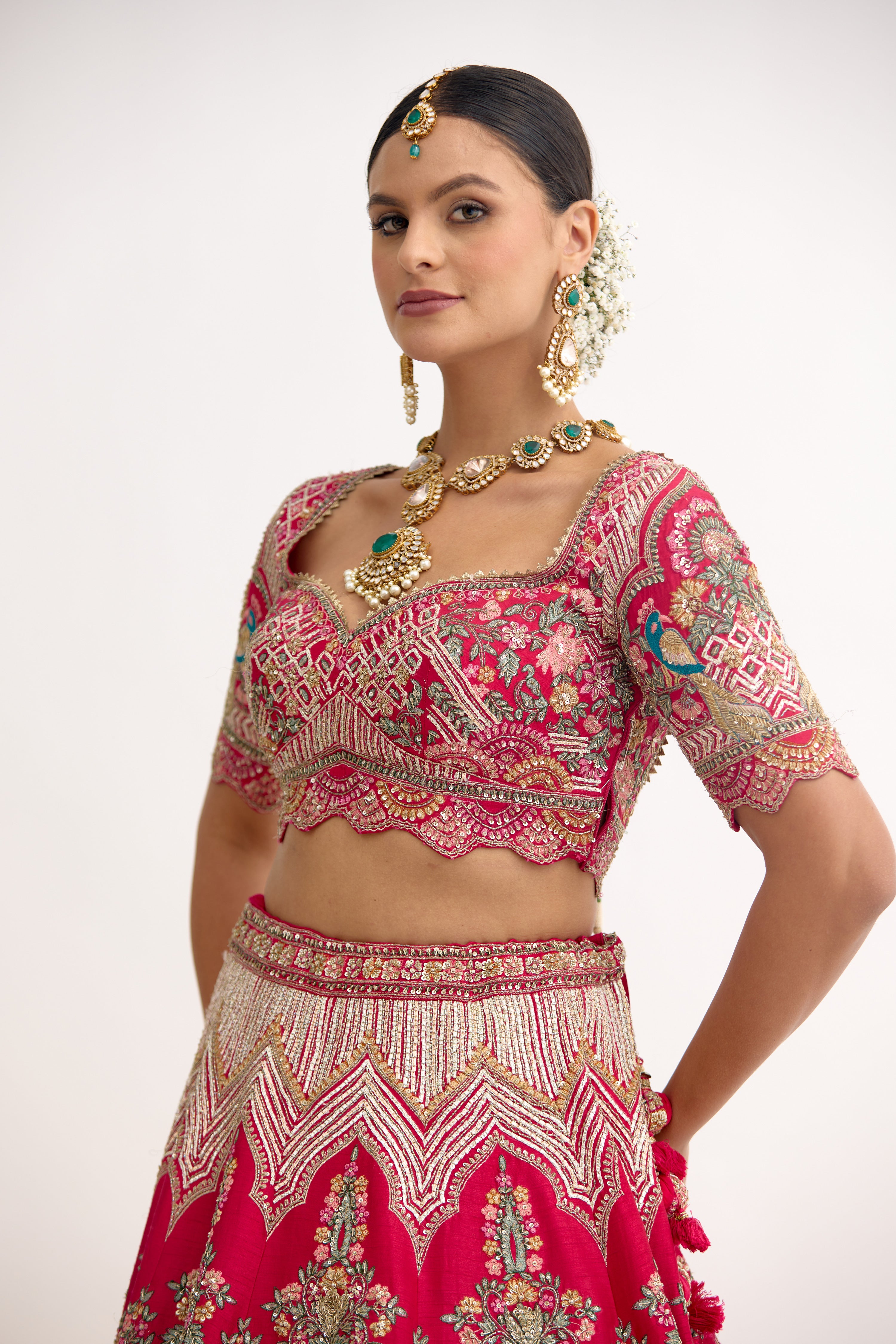 Riwaaz-e-Noor Gotta Patti & Dabka Raw Silk Bridal Lehenga Set