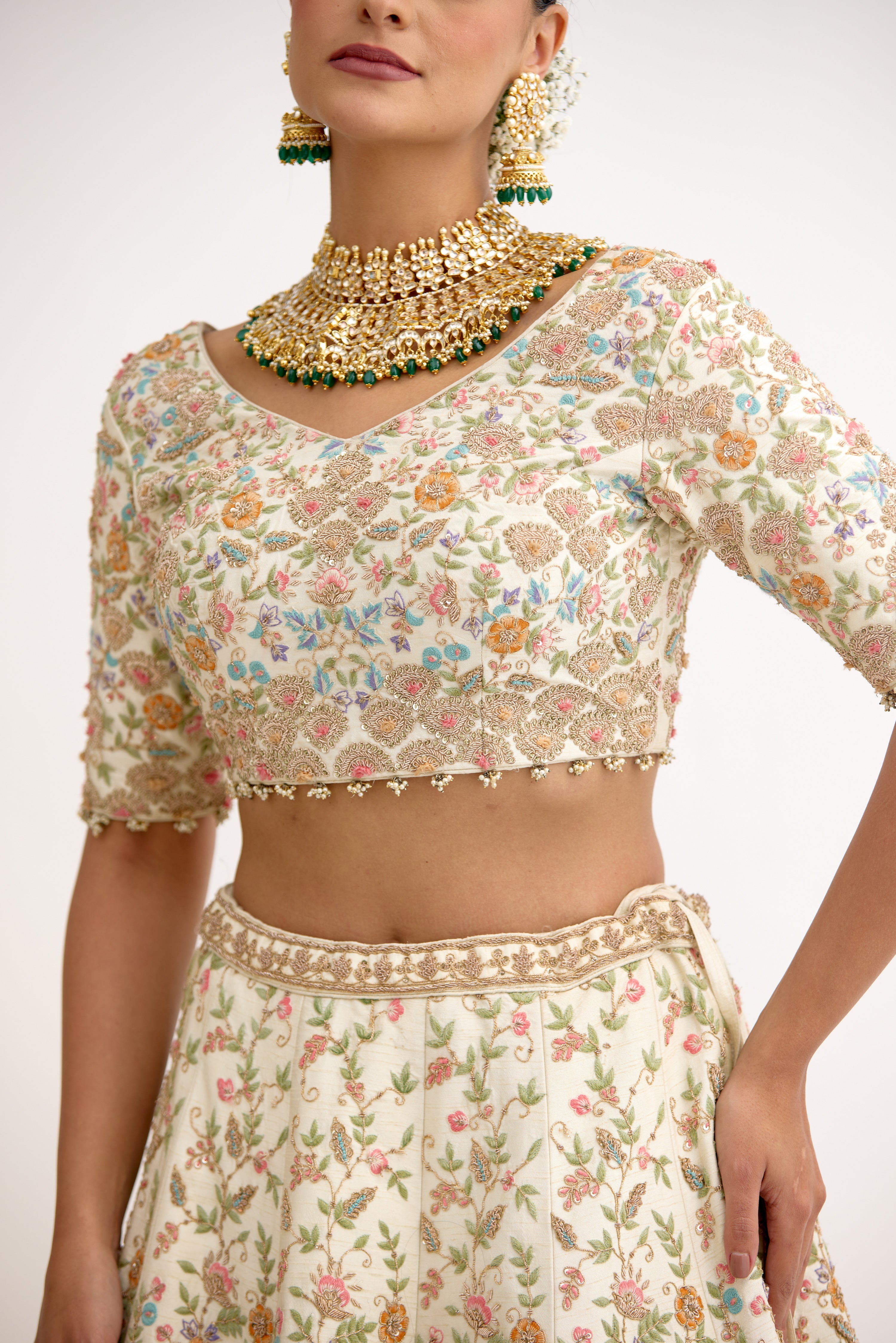 Roopkala Nakashi Dabka Traditional Bridal Lehenga Set