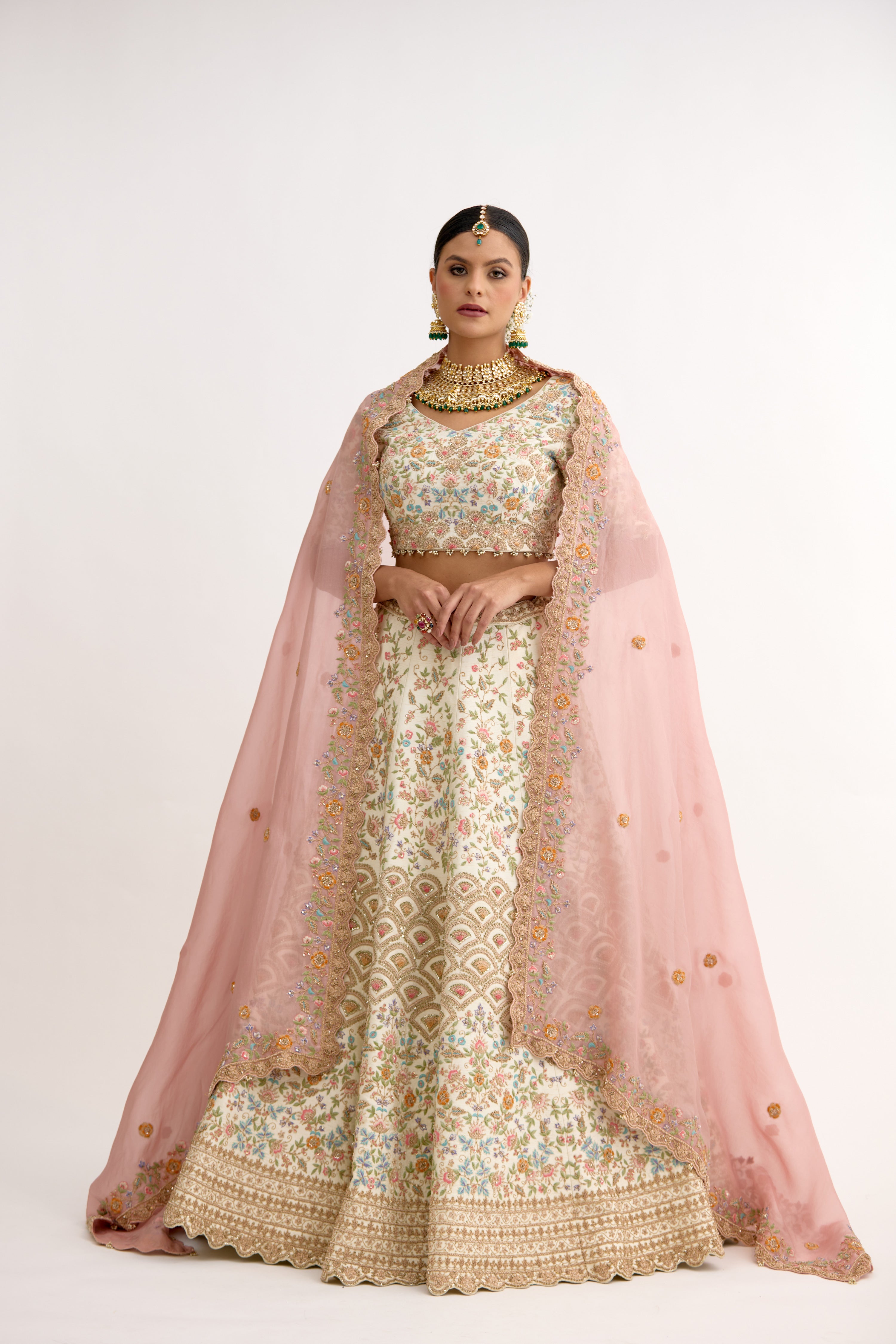 Roopkala Nakashi Dabka Traditional Bridal Lehenga Set