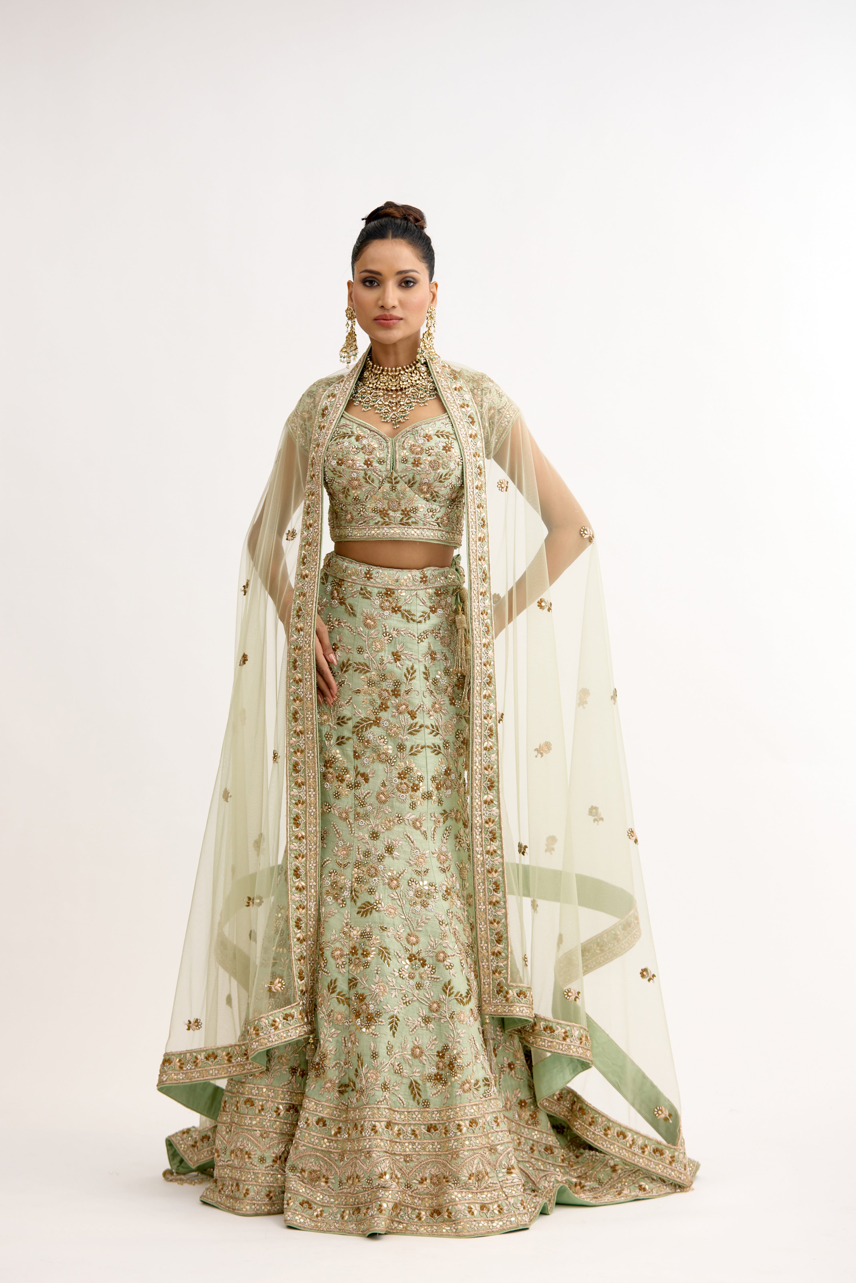 The Maharani Heirloom Zari-Dabka Crystal Lehenga Set