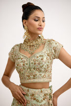 The Maharani Heirloom Zari-Dabka Crystal Lehenga Set