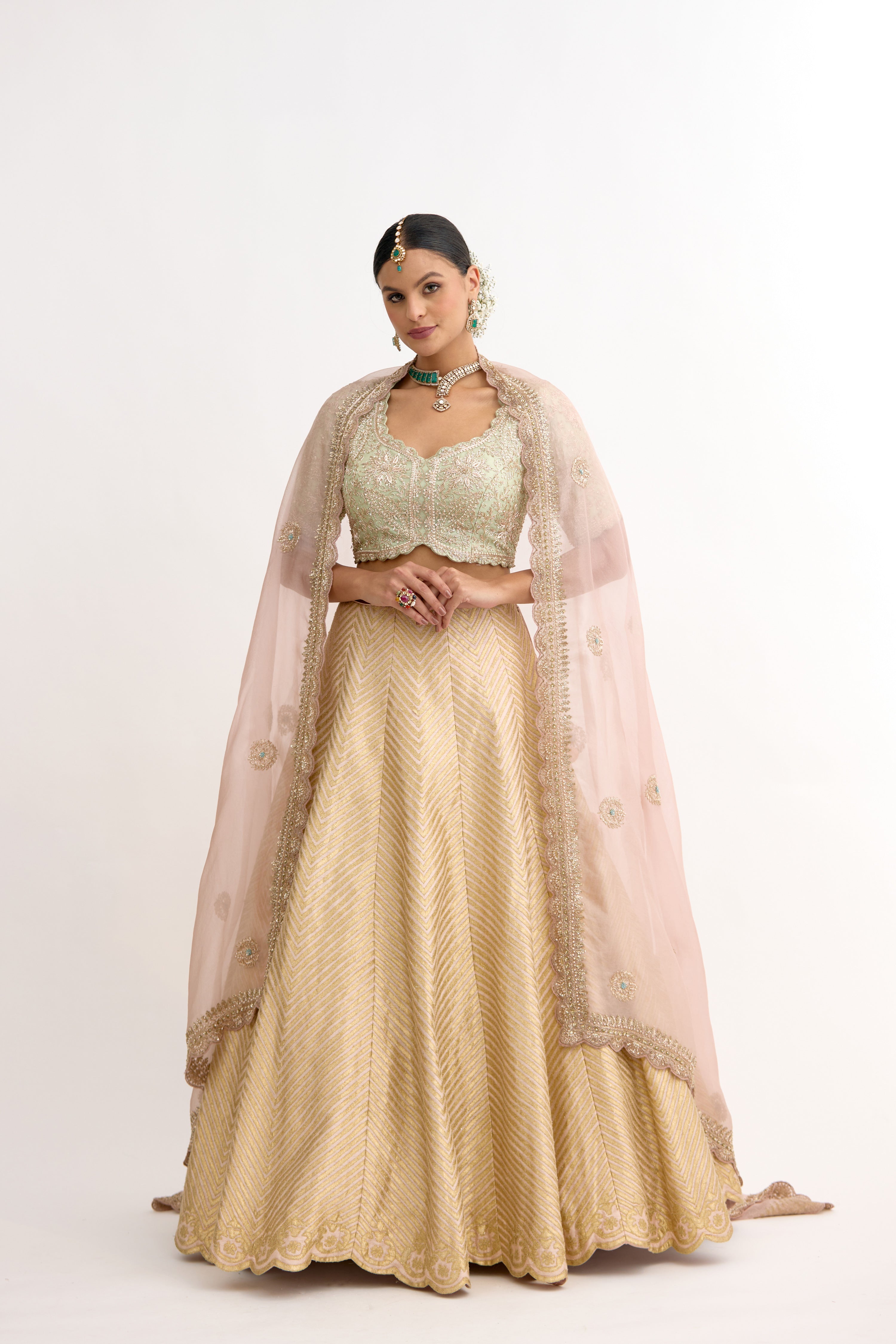 Begum-e-Riwaayat Nakashi Raw Silk Lehenga Set