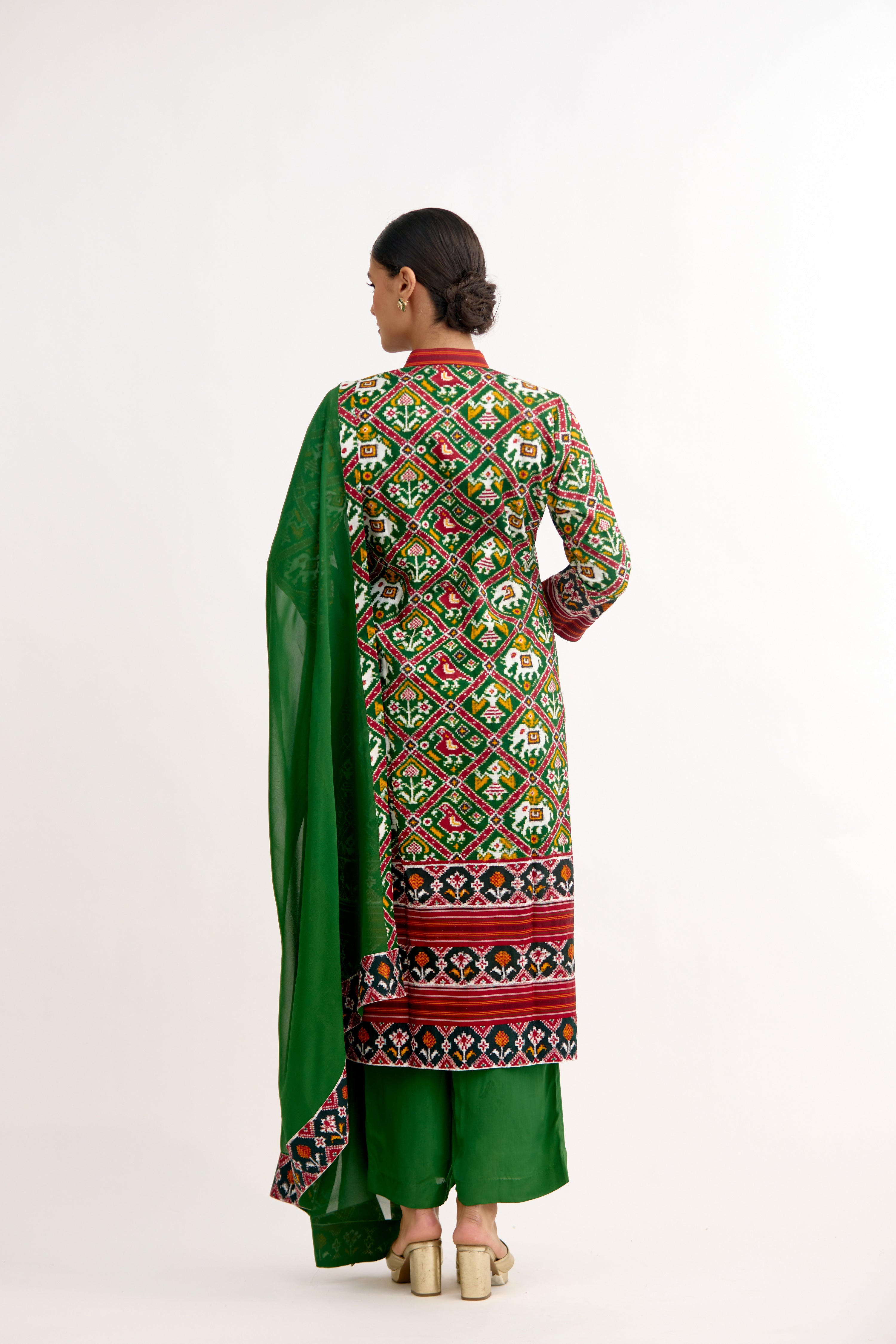 Roopkala Patola Weave Designer Straight Suit Set