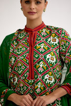 Roopkala Patola Weave Designer Straight Suit Set