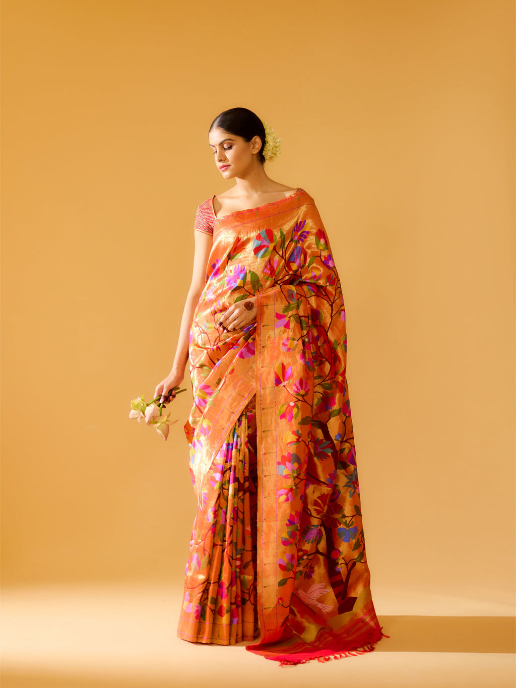 Signature Fuchsia Pink Paithani Silk Saree