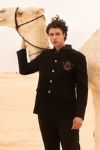 Zar-E-Nawab Cashmere Handcrafted Embroidered Bandhgala