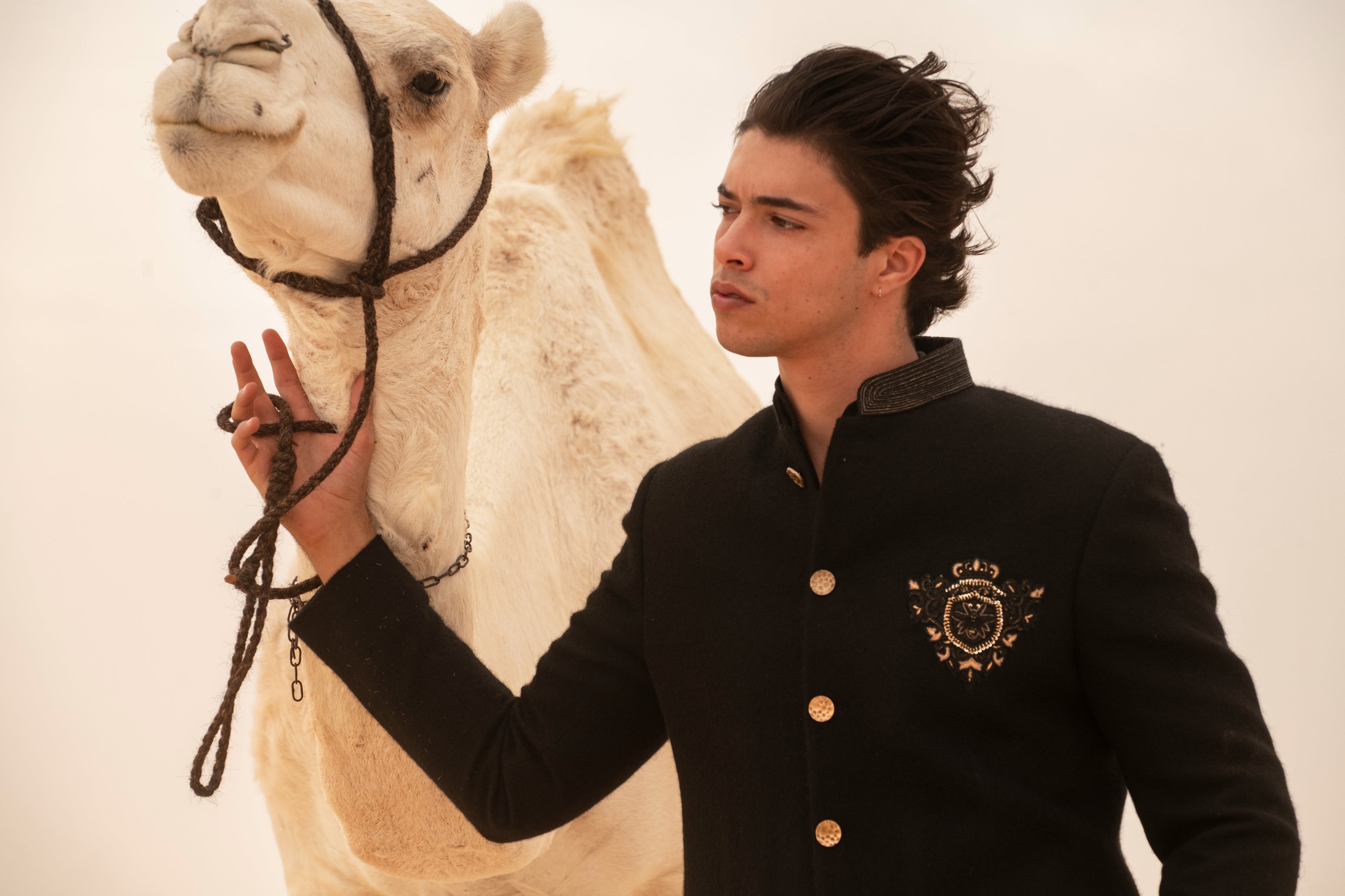 Zar-E-Nawab Cashmere Handcrafted Embroidered Bandhgala