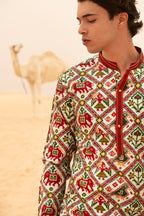 Regal Patola Double Ikkat Kurta Set
