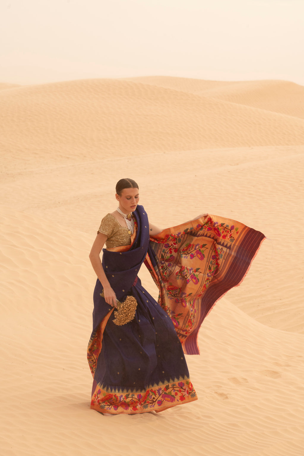 Shahi Aubergine Paithani Silk Saree