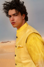 Rivaaz-e- Dhaghai Taka Handcrafted Silk Nehru Jacket