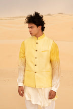 Rivaaz-e- Dhaghai Taka Handcrafted Silk Nehru Jacket