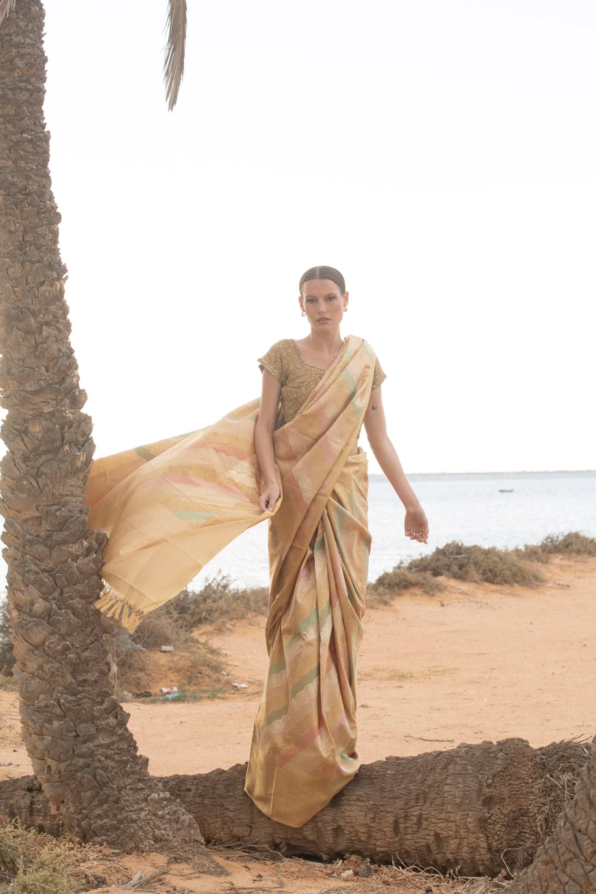 Silver Heirloom Tissue Kanjivaram Saree