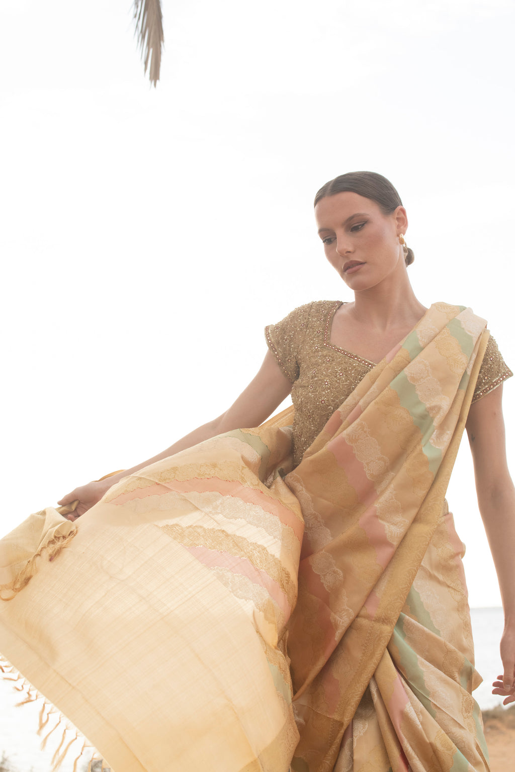 Silver Heirloom Tissue Kanjivaram Saree