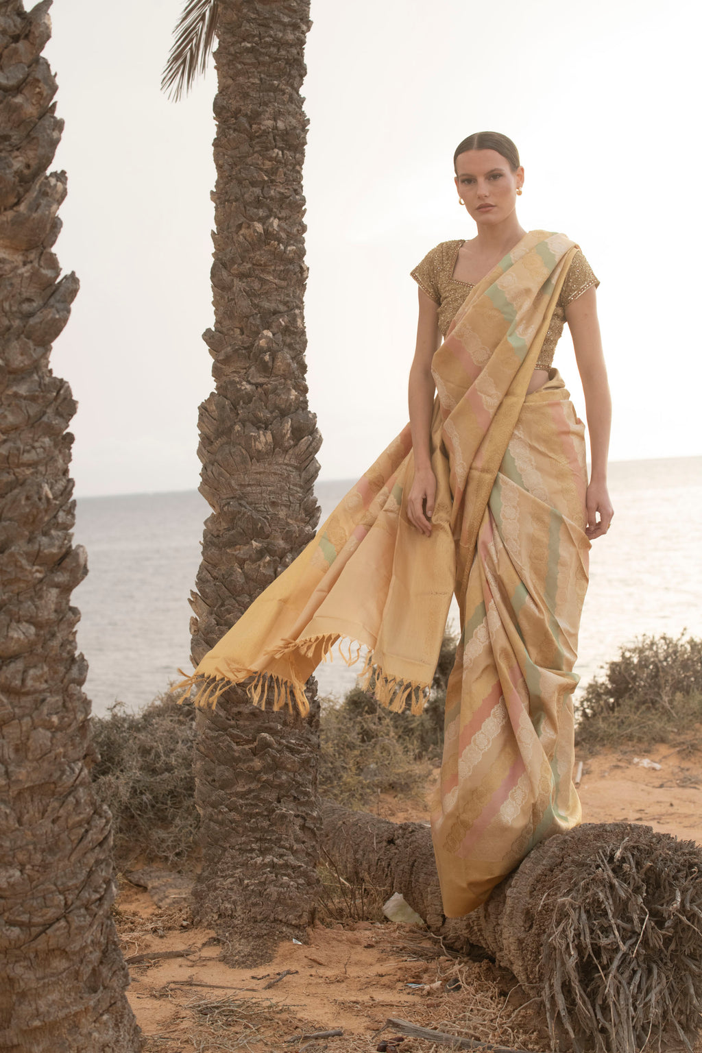 Silver Heirloom Tissue Kanjivaram Saree