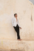 Samrat Crown All Over French Lace Classic Satin Lapel Finish Tuxedo