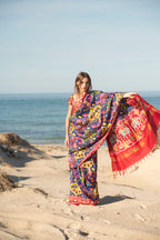 Eternal Royal Blue Pattan Patola Double Ikat Saree