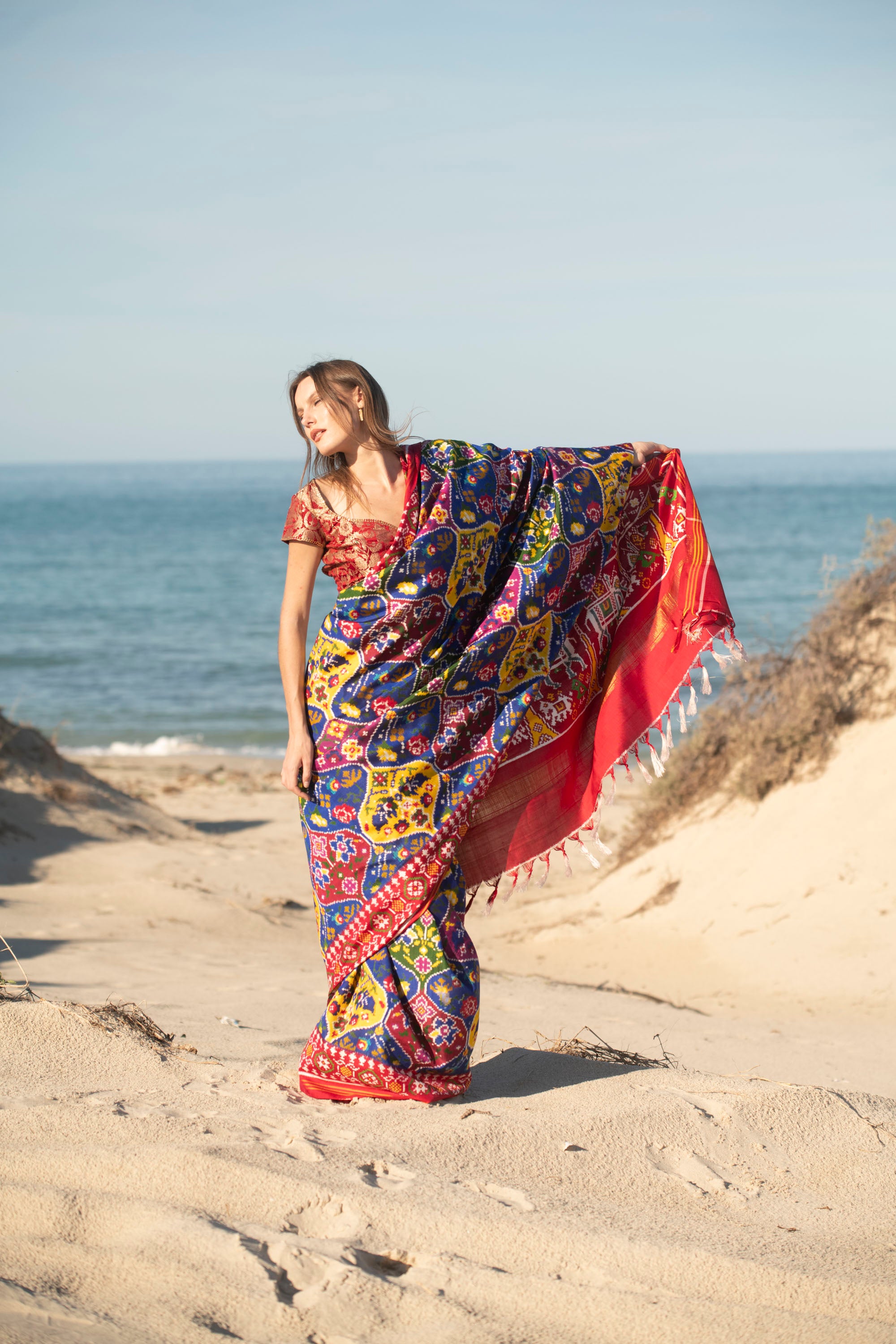 Eternal Royal Blue Pattan Patola Double Ikat Saree