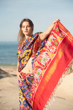 Eternal Royal Blue Pattan Patola Double Ikat Saree