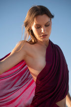 Burgundy Royale Crystal Georgette Saree