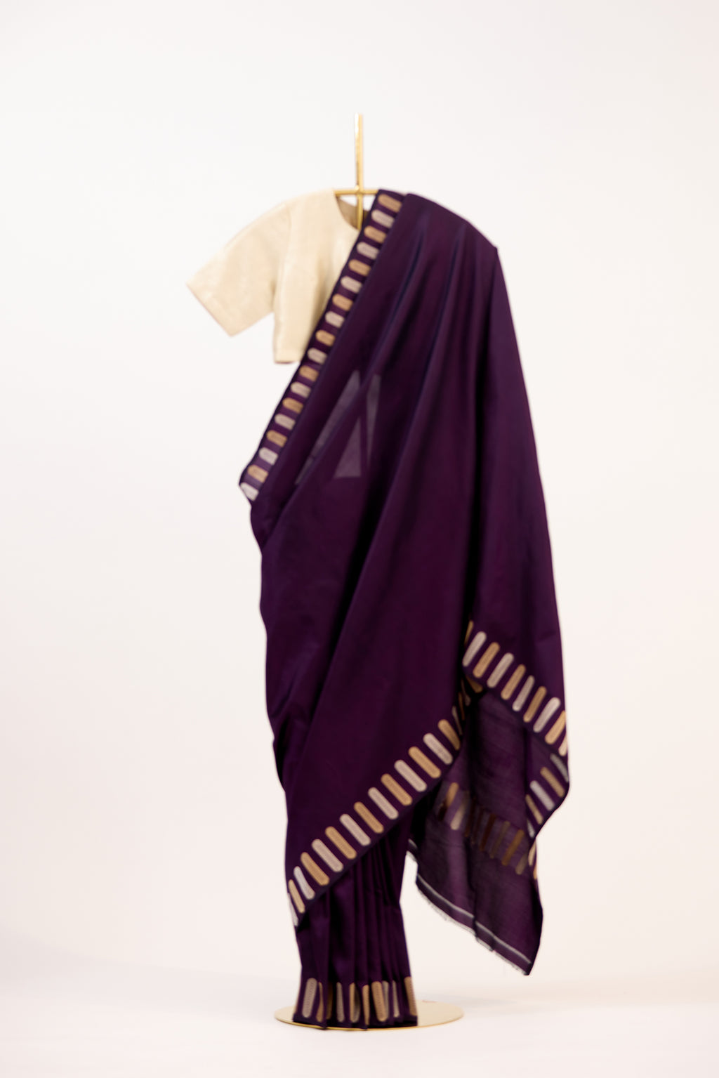 Deep Wine Banarasi Silk Handloom Saree