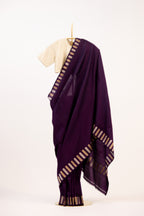 Deep Wine Banarasi Silk Handloom Saree