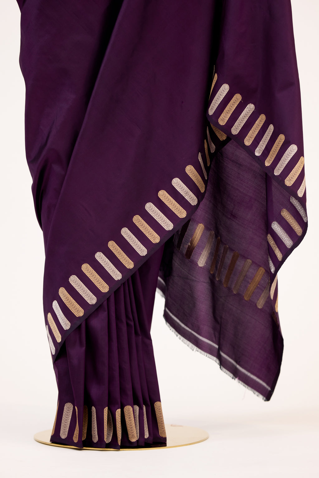 Deep Wine Banarasi Silk Handloom Saree