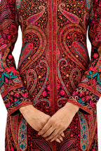Rang-e-Noor Hand-Embroidered Crystal & Cutdana Georgette Straight Suit Set