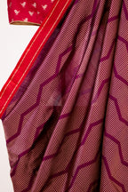 Regal Wine Banarsi Silk Handloom Saree