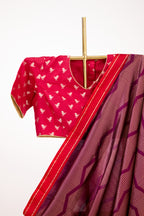 Regal Wine Banarsi Silk Handloom Saree