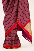 Regal Wine Banarsi Silk Handloom Saree