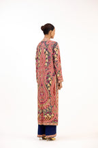 Jamewar Multicolour Threadwork Resham and Delicate Crystal Straight Suit Set