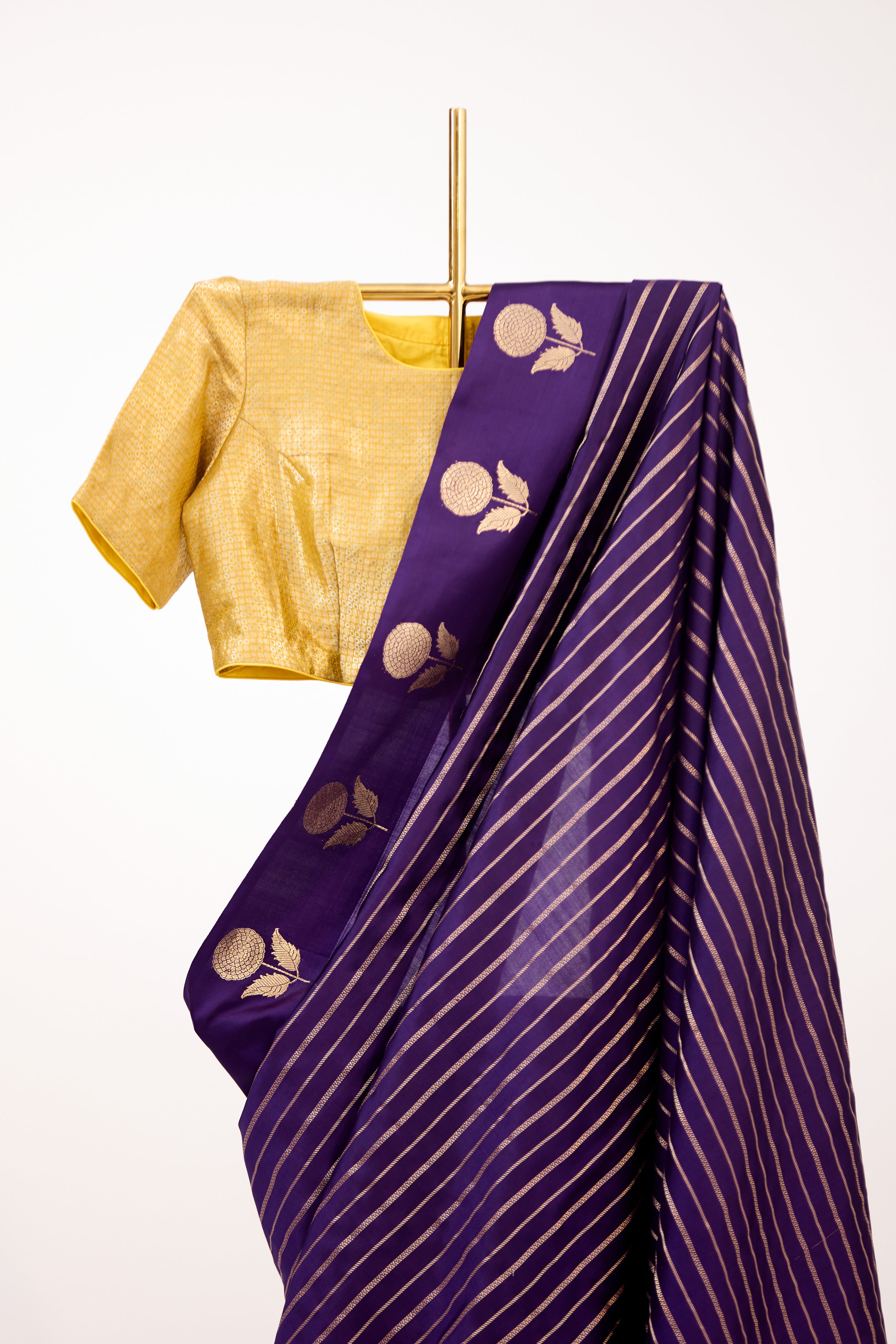Purple Banarasi Katan Silk Handloom Saree
