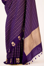 Purple Banarasi Katan Silk Handloom Saree