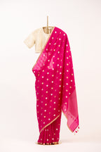 Fuchsia Pink Banarasi Silk Handloom Saree