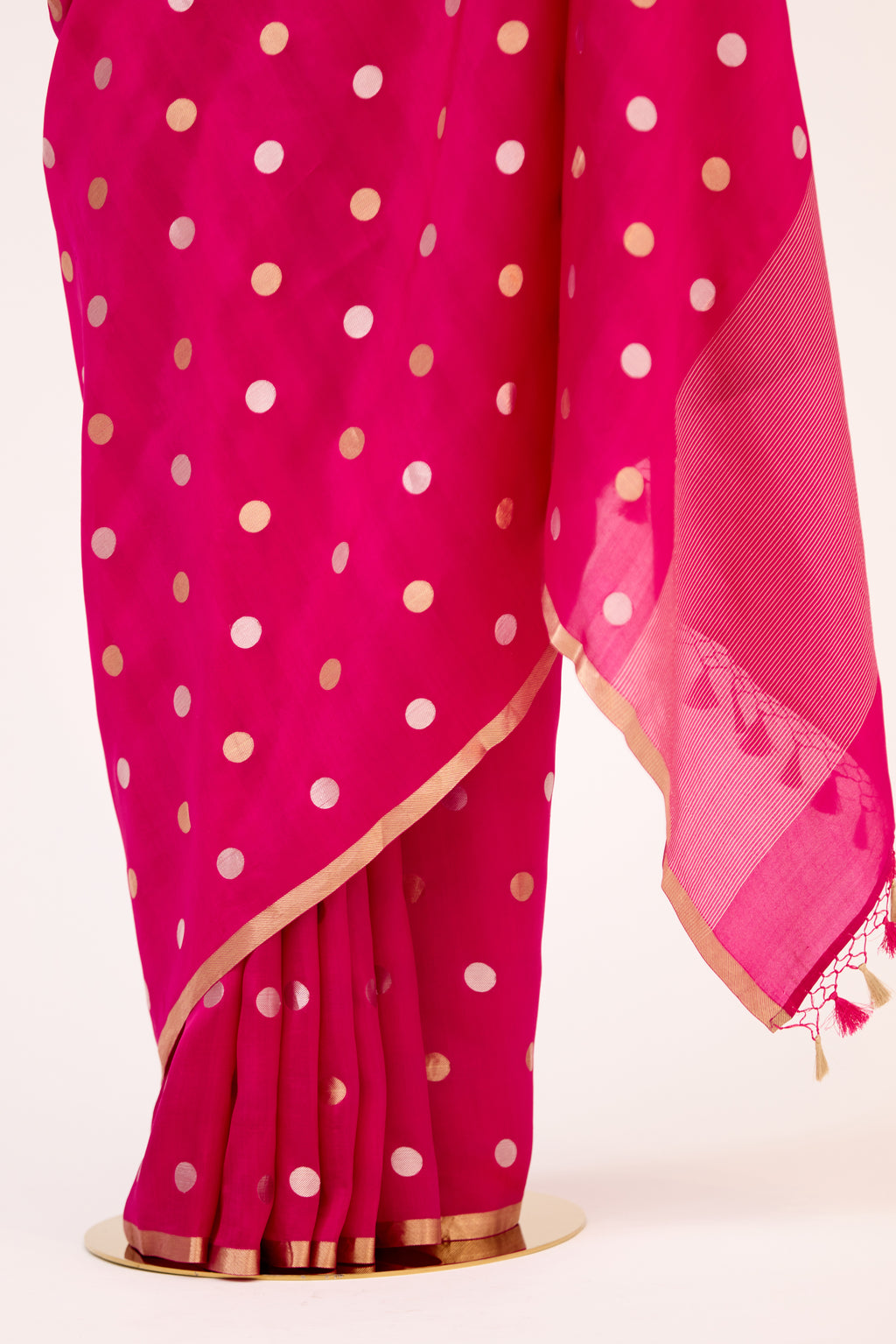Fuchsia Pink Banarasi Silk Handloom Saree