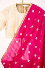 Fuchsia Pink Banarasi Silk Handloom Saree