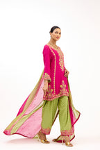 Shirin-E-Zari Parsi Embroidered Georgette Salwar Suit Set