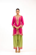 Shirin-E-Zari Parsi Embroidered Georgette Salwar Suit Set