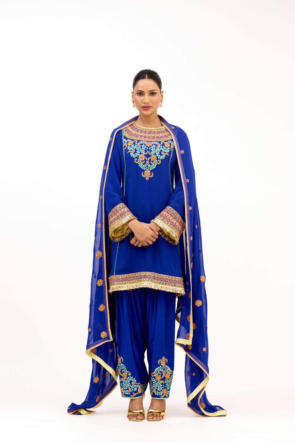 Nauroze Zari Gotta Resham Embroidered Parsi Salwar Suit Set