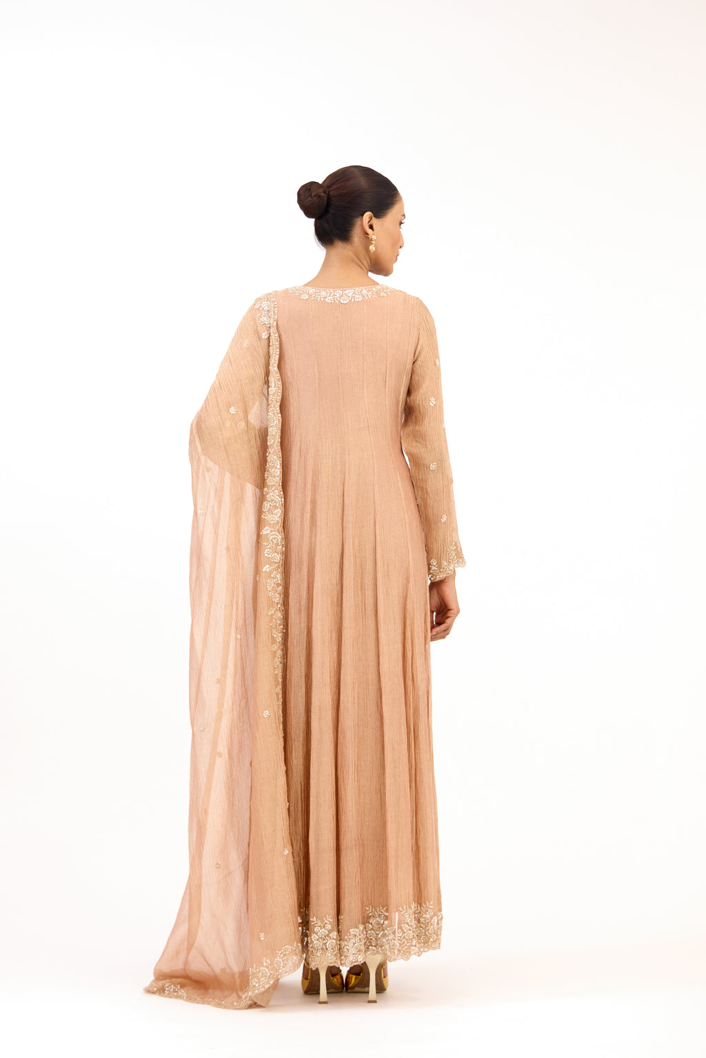 Rajkumari Tissue with Pearl & Sequin Embroidery Anarkali Suit Set