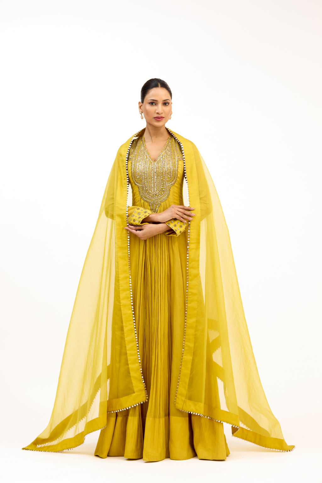 Gulistan Raas Mirror, Cutdana & Sequins Embellished Anarkali Suit Set