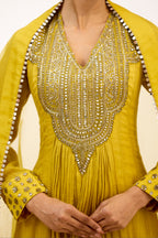Gulistan Raas Mirror, Cutdana & Sequins Embellished Anarkali Suit Set