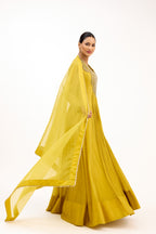 Gulistan Raas Mirror, Cutdana & Sequins Embellished Anarkali Suit Set