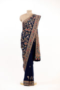 The Imperial Pashmina Handcrafted Kashmiri Tilla Work Saree.
