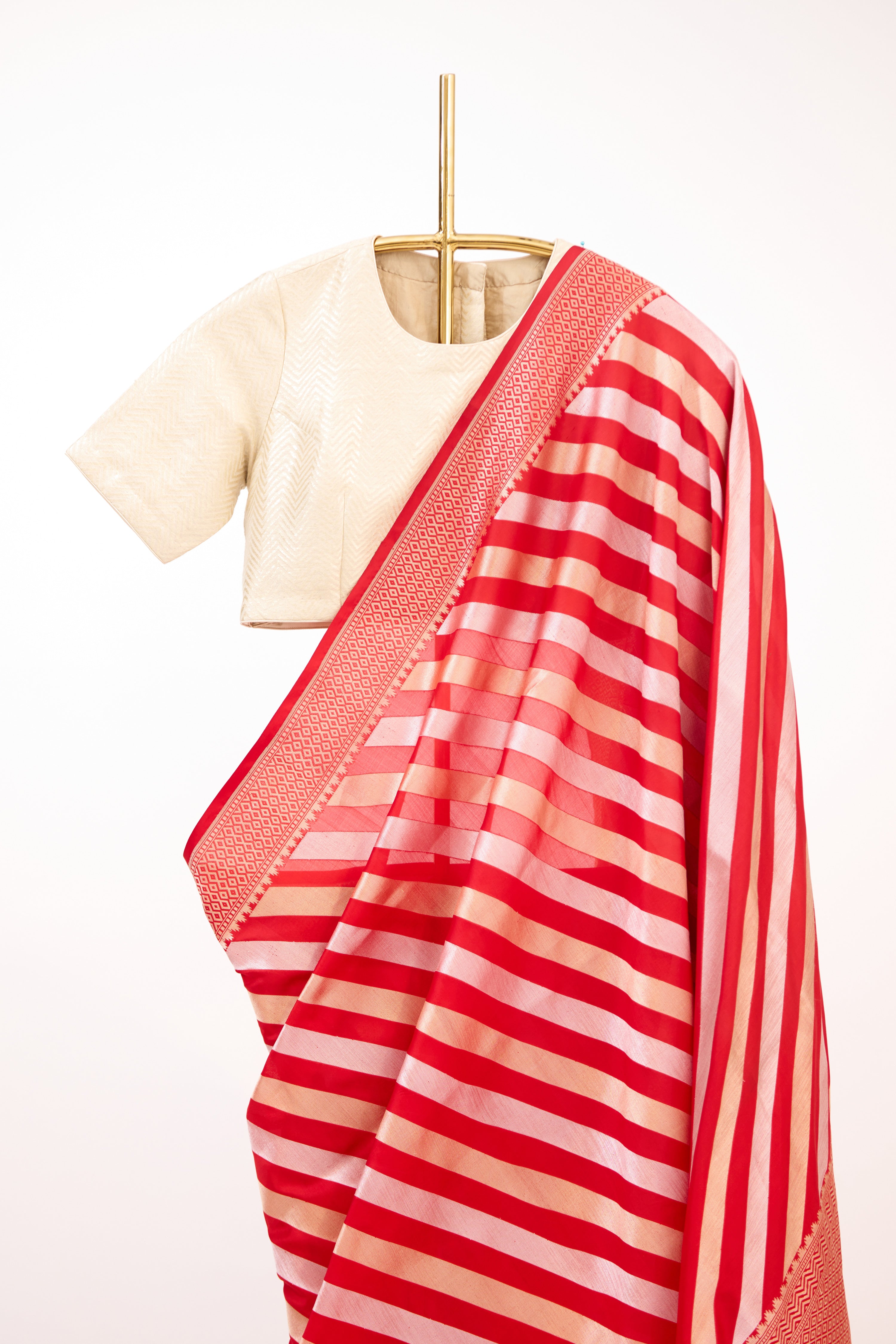 Classic Red Banarasi Silk Saree