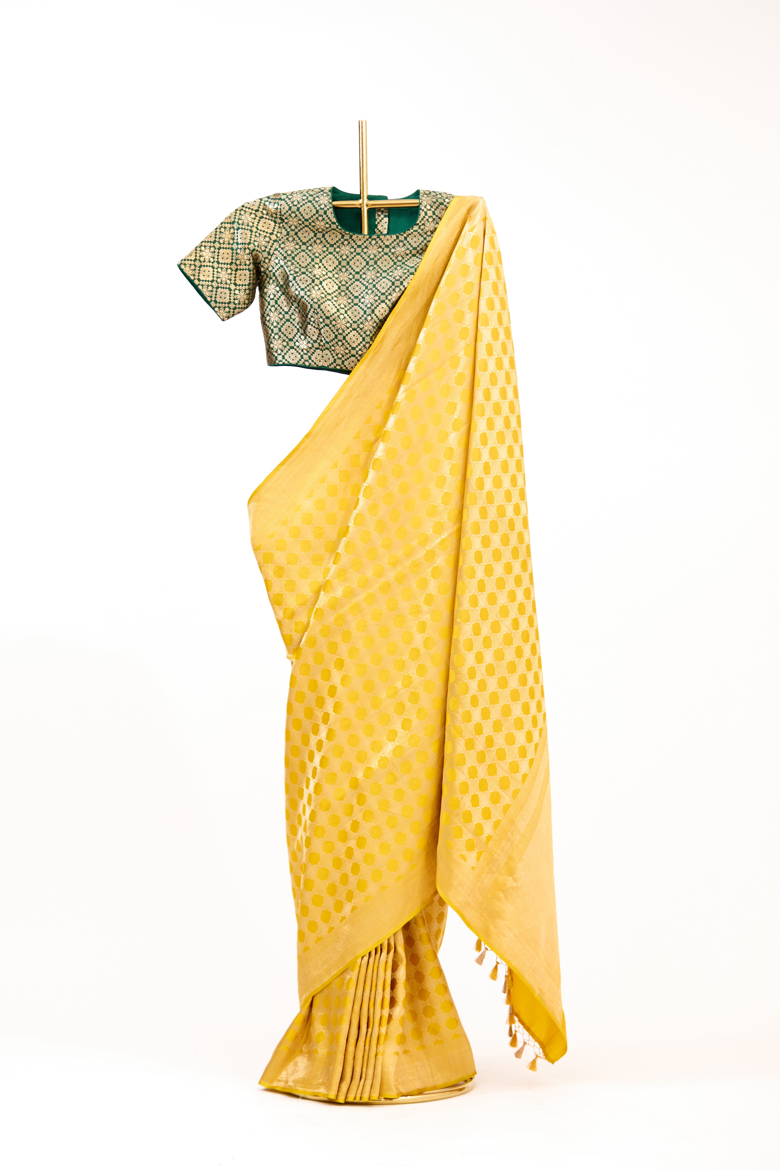 Mustard Banarasi Satin Silk