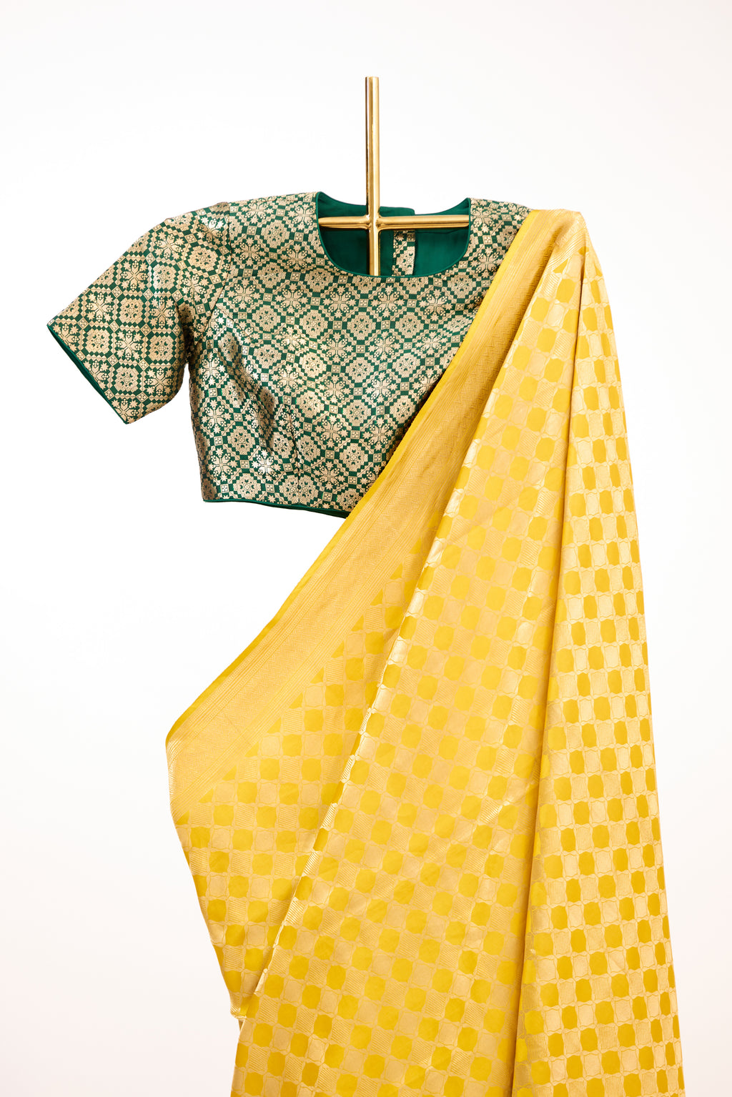 Mustard Banarasi Satin Silk