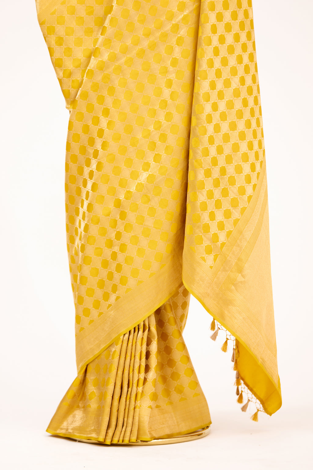 Mustard Banarasi Satin Silk