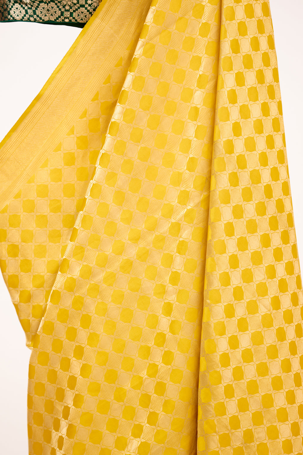 Mustard Banarasi Satin Silk